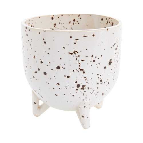 Speckled Ceramic Footed Reid Pot
